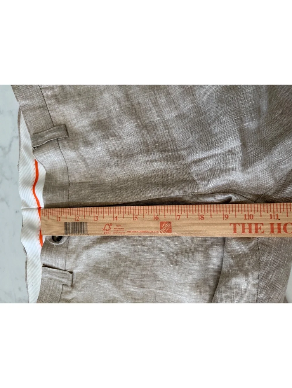 INSERCH Mens 36 100% Linen Pants Oatmeal Beige Dress Trousers P880